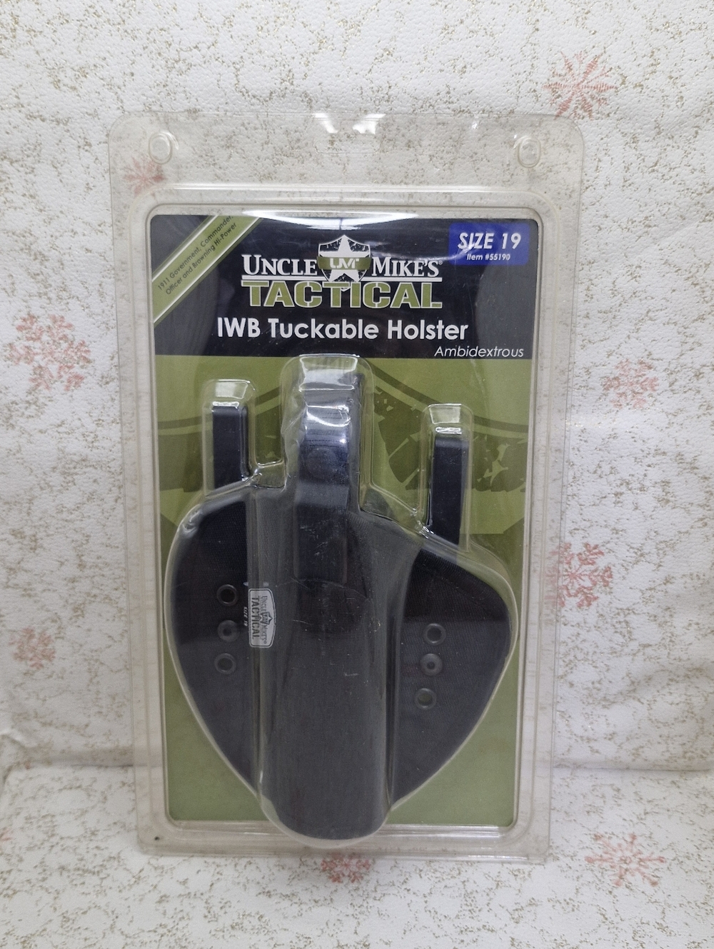 Uncle Mike’s Tactical IWB Tuckable Holster Size 19 Ambidextrous 55190